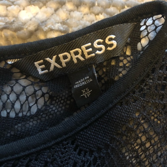 Express high neck lace mini dress - Picture 2 of 2